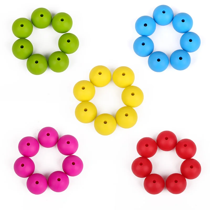 5 шт./партия круглая жемчужная бусина с прямым отверстием для украшения одежды