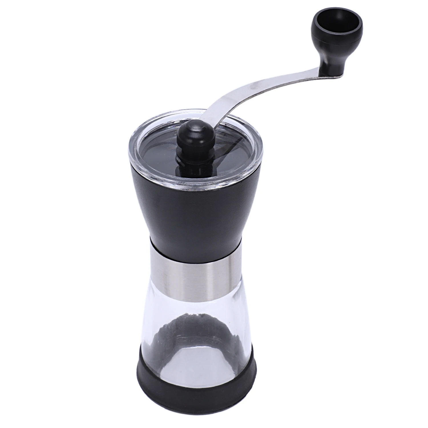 Hot Sale Manual Coffee Mill Grinder With Ceramic Burrs One Clear Glass Jars 5.5 Oz Each Stainless Steel Handle Suitable For | Дом и сад