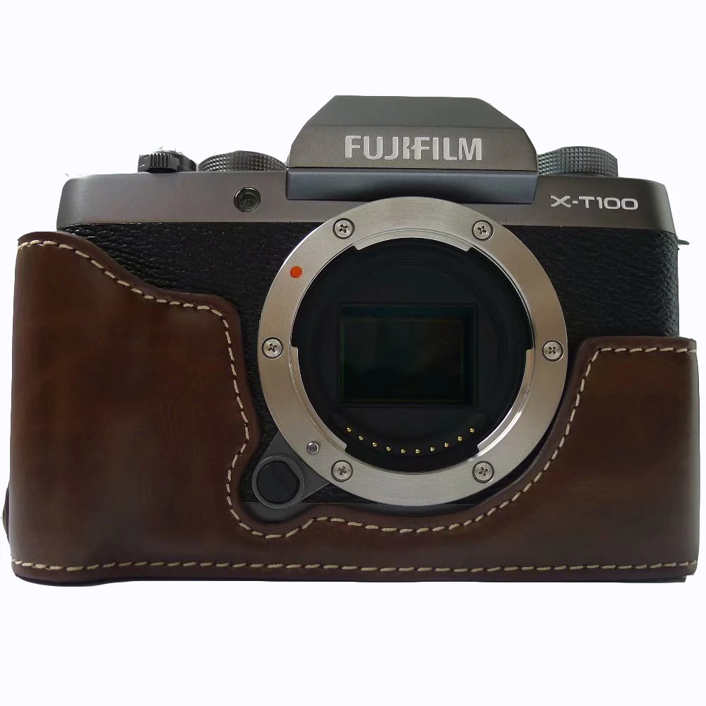 Чехол из искусственной кожи для камеры Fujifilm XT100 защитный чехол Fuji X T100 T100|Сумки
