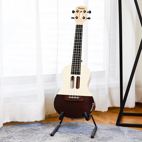 Populele 23 Inch Ukulele APP LED Bluetooth USB Smart Italian Aquila Nylon Strings For Beginners 1pc | Спорт и развлечения