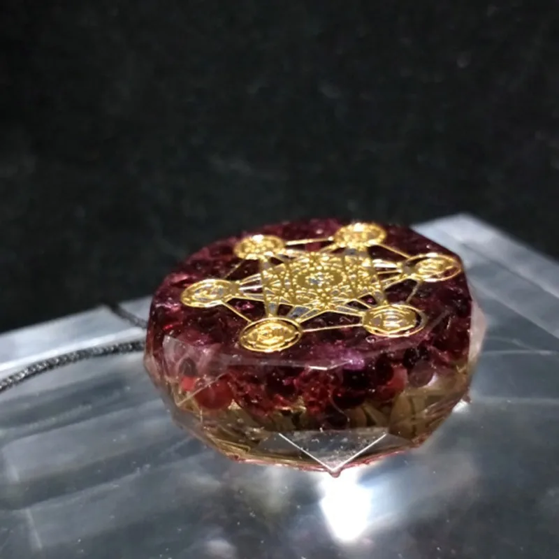Orgonite Energy Crystal Pendant Aura Chakra Resin Jewelry Handcraft Gathering Wealth Brings Good Luck Woman Necklace | Украшения и