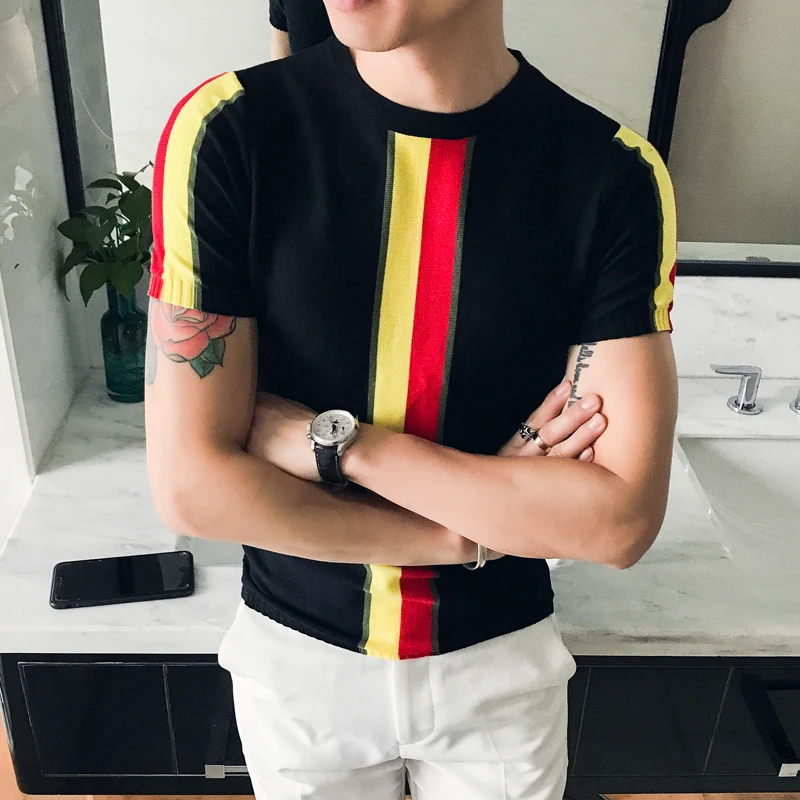 Уличная футболка с круглыми рукавами Camisetas Hombre Новая повседневная принтом в