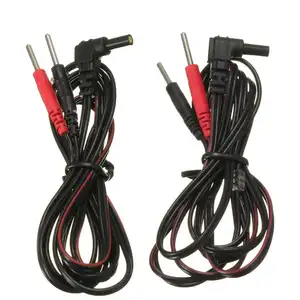 2/4pcs Replacement Electrode Lead Wires Standard Pin Connection Cables 2mm For Tens / Ems Massage Di