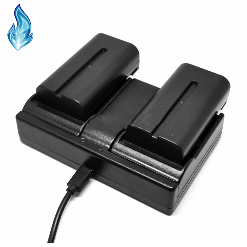 USB двойное зарядное устройство для SONY NP FM50 FM70 FM90 F970 F980 F960 F950 F770 F750 F570 F550 JVC V607u