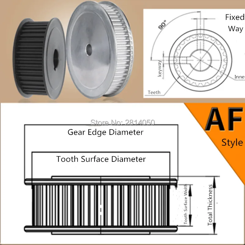 3 м 24т Алюминиевый шкив синхронизации синхронное колесо Ширина ремня 11/16/21 мм