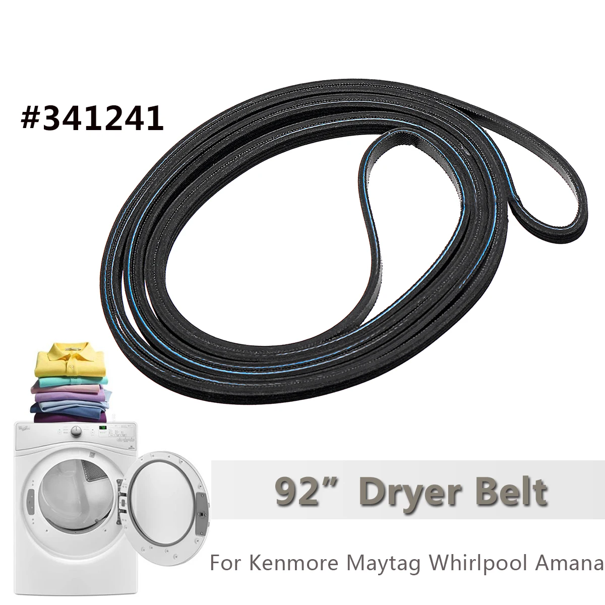 92 &quotремень для сушки ребер Maytag джакузи Amana 341241 AP2946843 PS346995|Запчасти сушилок одежды|