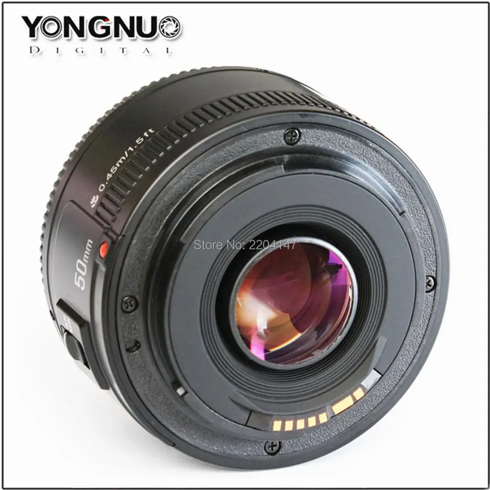 

YONGNUO Lens YN50mm f1.8 YN EF 50mm f/1.8 AF Lens YN50 Aperture Auto Focus for Canon EOS 60D 70D 5D2 5D3 600d Canon DSLR Cameras