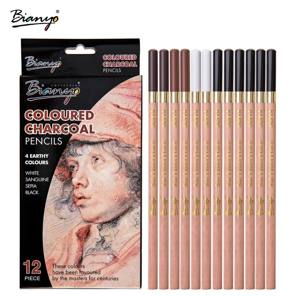 

Gift Box 12 Pieces Of 4 Colors Carbon Painting Lapices Chalk Sketch Pencil Pen Refill For School Girls Stationery White