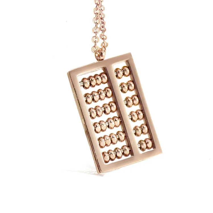 Stainless Steel Rose Gold Plated Necklace Titanium Abacus Pendants x30 | Украшения и аксессуары