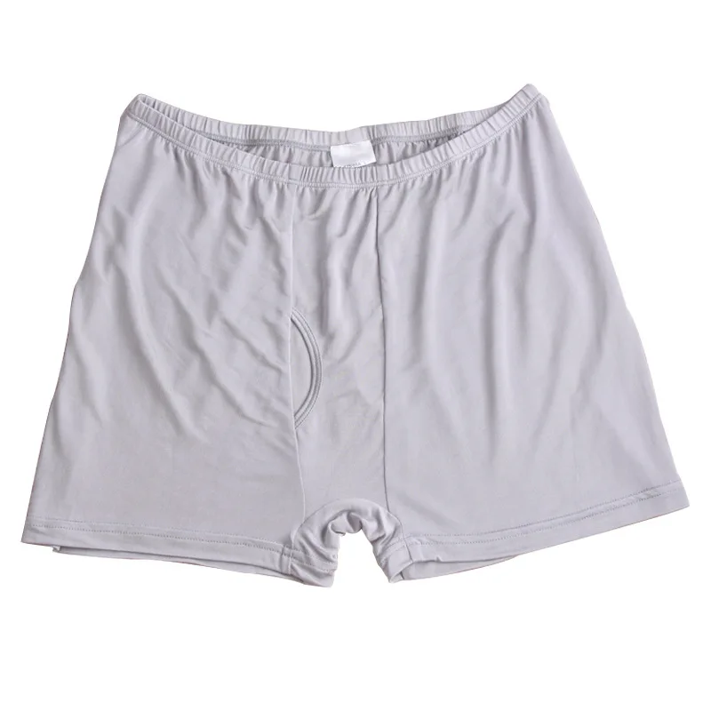 Мужские трусы боксеры из 30% шелка Трикотажные большого размера плюс 30%|silk boxer