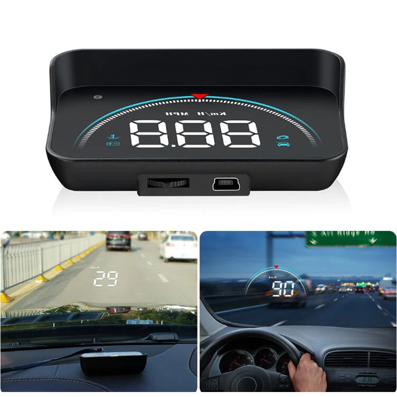 3.5inch Universal Car Head Up Display Hud Obd Ii Obd2 Mph/ Km/H Speeding Warning Digital Speedometer Fuel Consumption | Автомобили и
