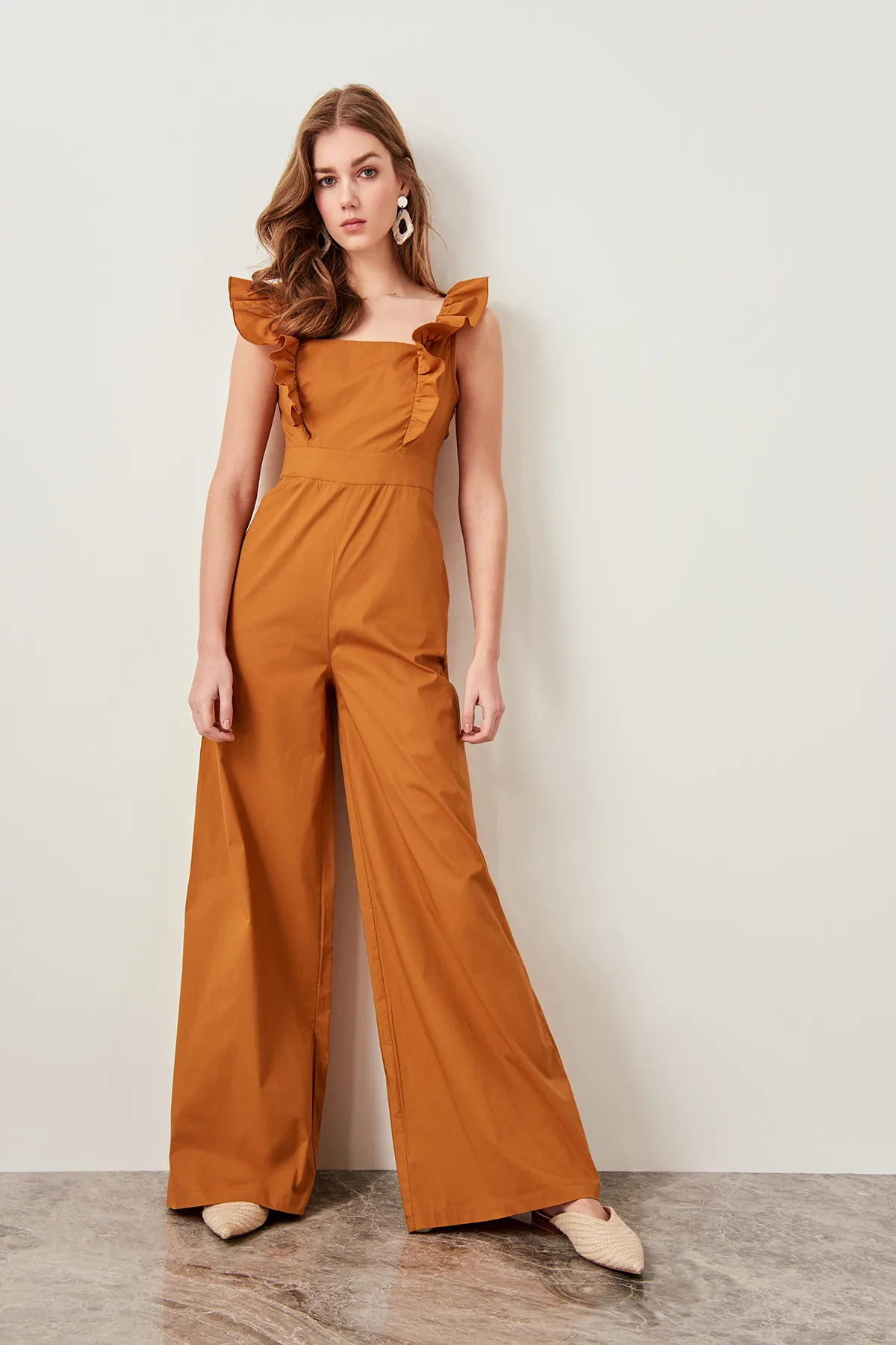 Темно синий комбинезон Trendyol TWOSS19EH0089|Женские комбинезоны| |