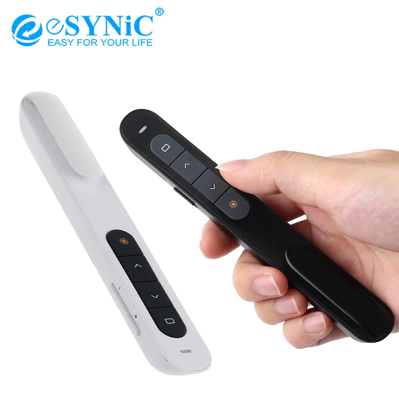 ESYNiC 2 4G беспроводной Презентер PowerPoint PPT указатель Lazer Pointer RF пульт дистанционного