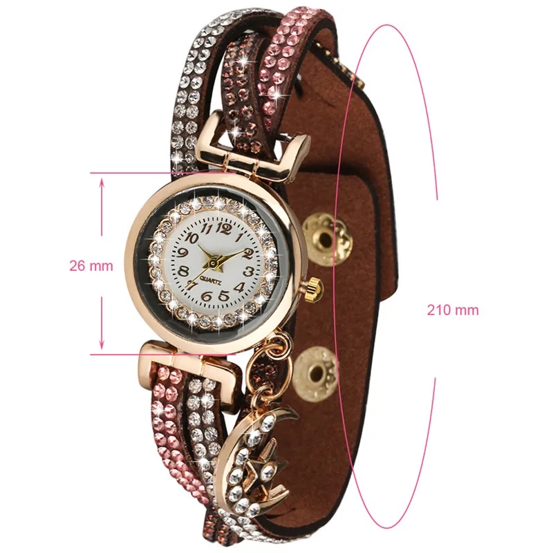 Роскошный Золотой корпус браслет часы для женщин изысканный специальный с