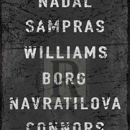 Лучший постер чемпионов тенниса печать винтажной коллекции (12x36) |