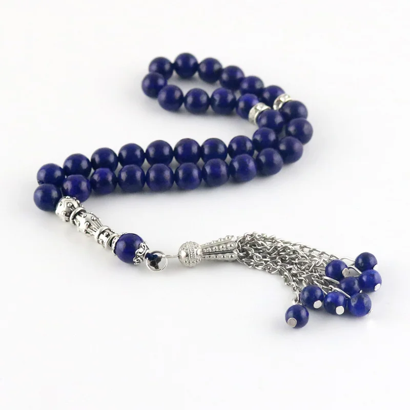 

Original lapis lazuli blue beads 33 stones Islamic rosary muslim rosary tasbih jewelry rosary misbaha gift free shipping