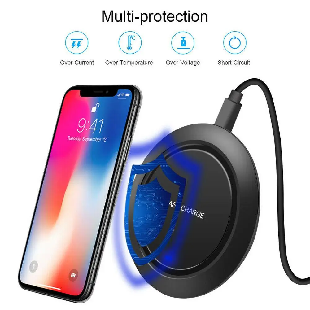Group Vertical Qi Wireless Charger Pad For Samsung S10+/e S8/S9 Plus Fast Q18 10W Quick Charging Mat r20 | Мобильные телефоны и