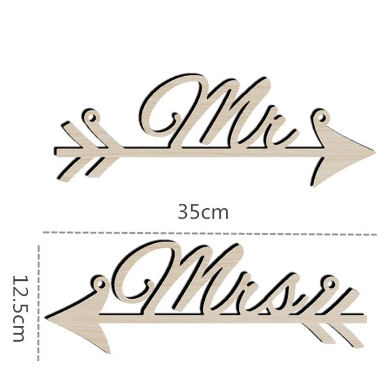 Распродажа 1 комплект буквы стрелы MR & MRS Wood украшение для свадебной вечеринки