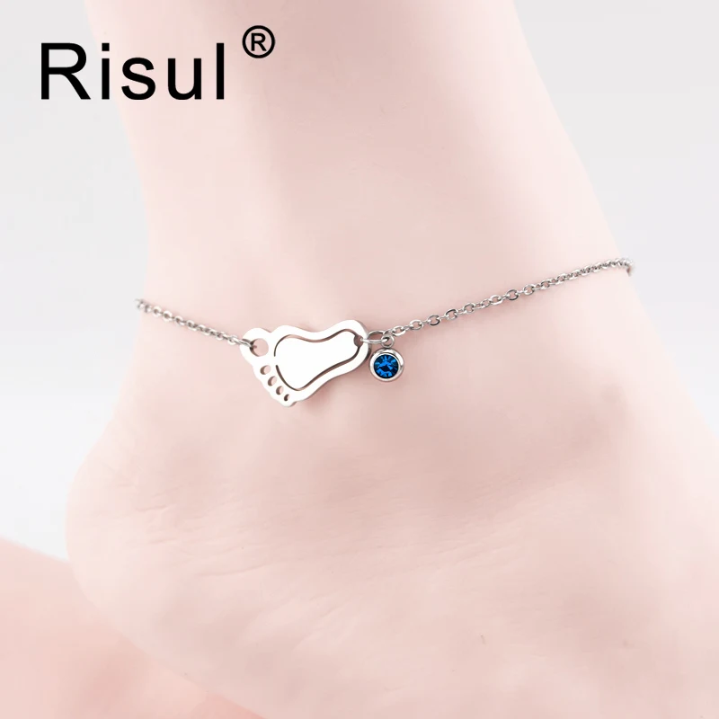 Risul ножные лодыжки рождения/luckyStone 12 шт./лот Смешанная нержавеющая сталь с обеих