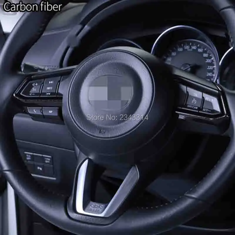 Для Mazda 6 2014 2015 2016 2017 2018 ABS интерьерная оплетка руля наклейка крышка колеса рамка
