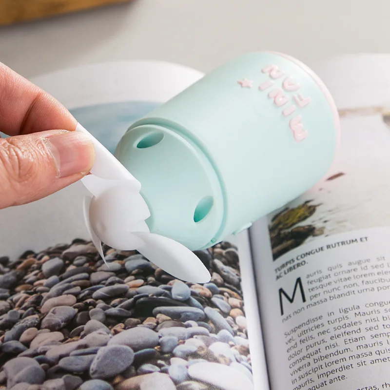 Portable Handheld Fan Desktop Mini Cute Cartoon Deer Ear Shape Charging Light | Бытовая техника