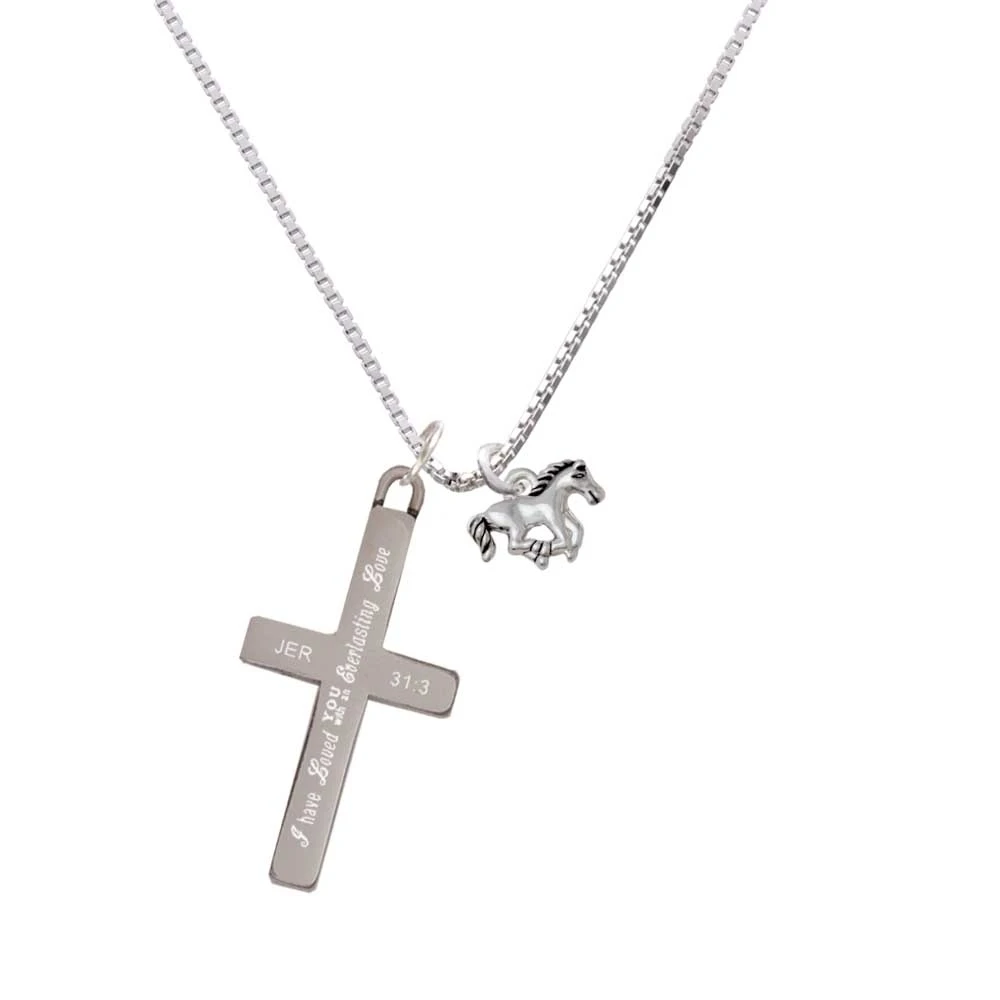 Mini Running Horse - Everlasting Love Cross Necklace | Украшения и аксессуары