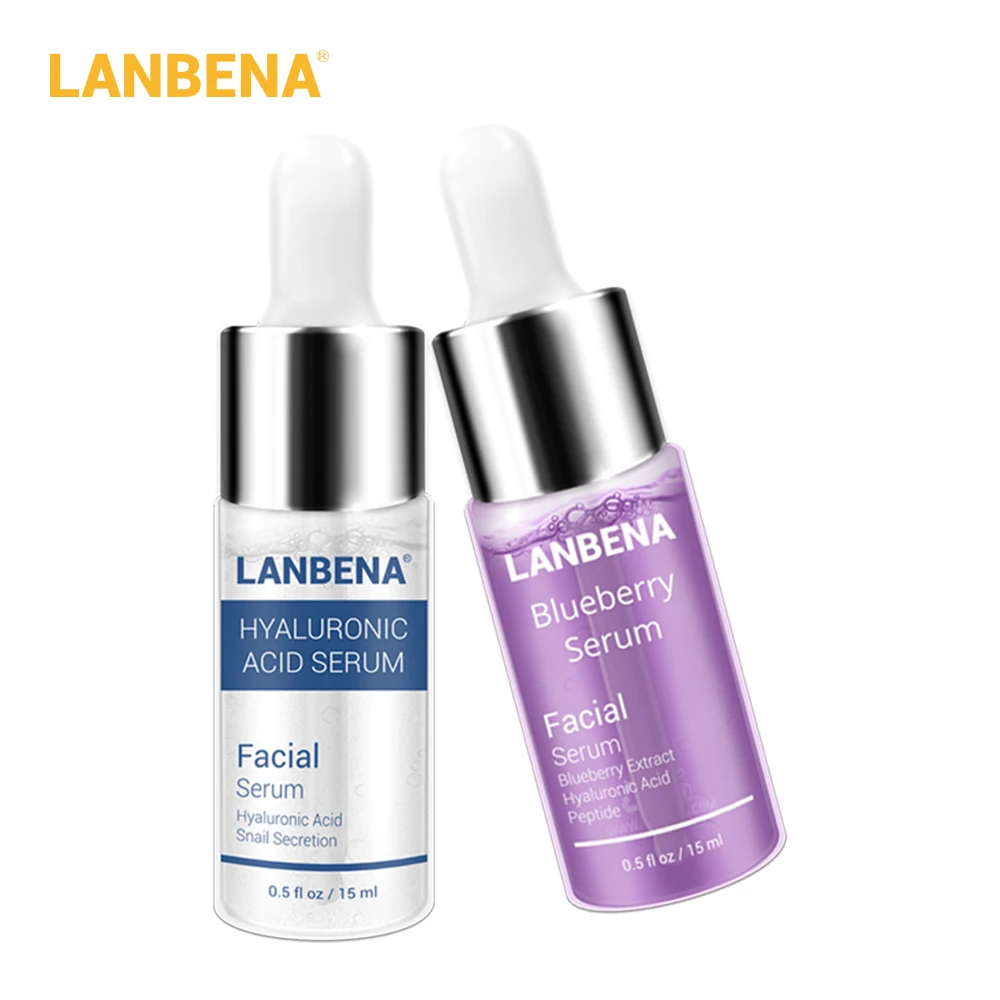 Сыворотка Lanbena Blueberry + Гиалуроновая кислота сывороточная эссенция увлажняющая