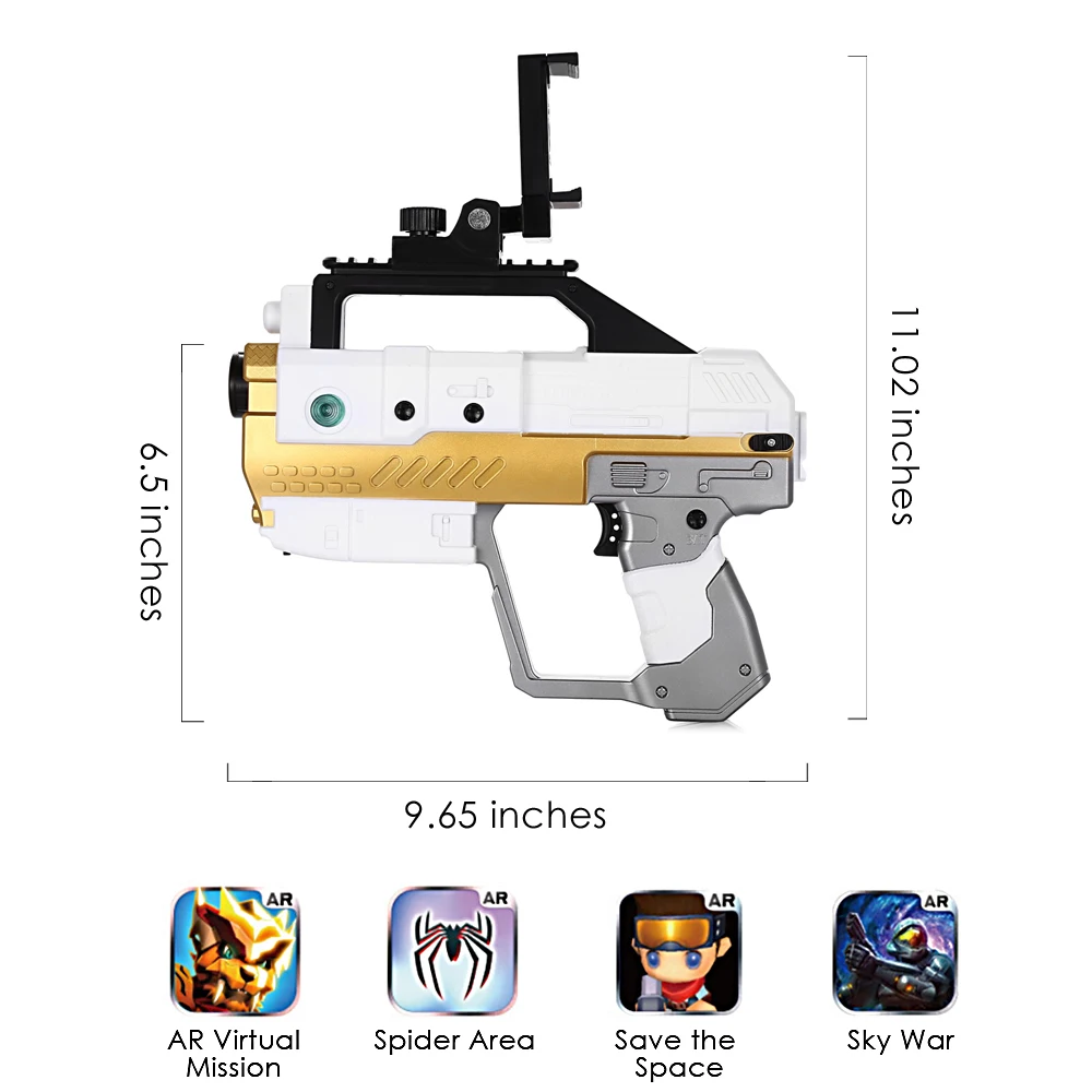 Пистолет игрушечный соматосенсорный с подставкой для телефона Bluetooth 4 2|AR Игрушки|
