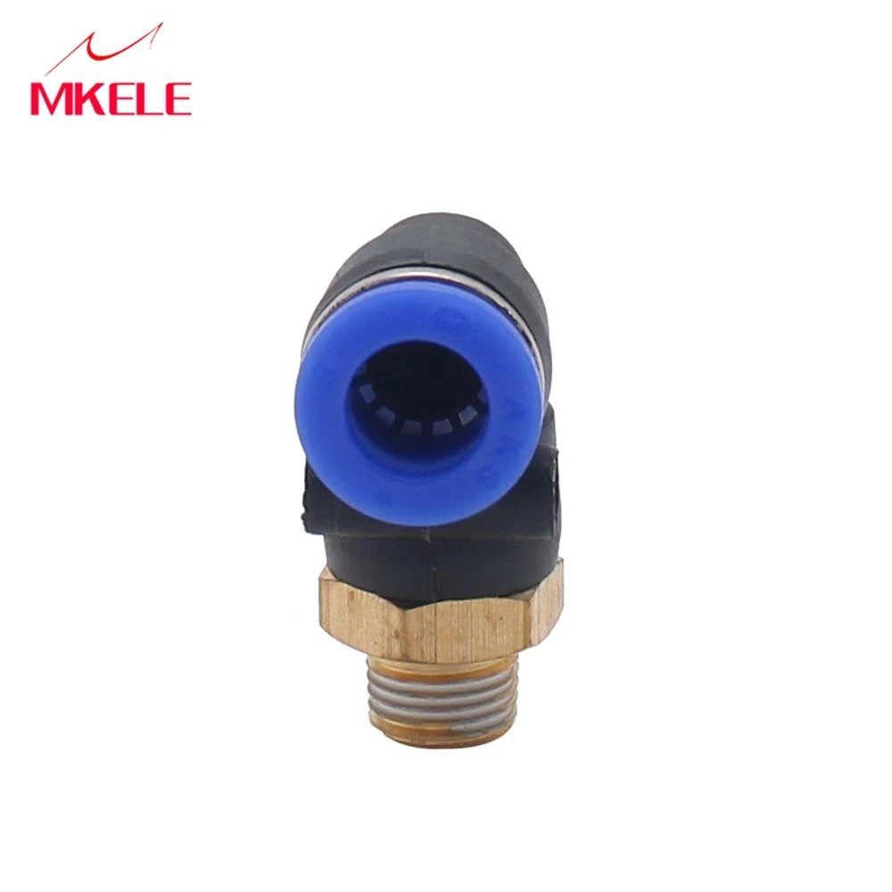 Fittings Connector Hose 8mm Push In Quick Connect Pipe PL8-01/03/04 Blue L Shape Gas Joint | Обустройство дома