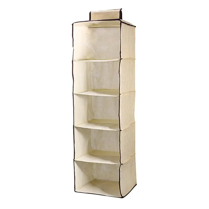 Домашняя подвесная коробка для хранения одежды 5 стеллажей прочные аксессуары