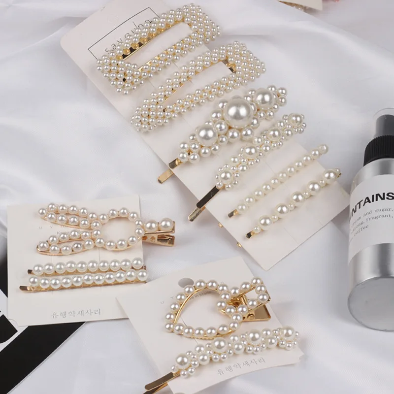 Hair Clips For Girls Metal Hairpins With Pearls Pins Jewelry Accessories CS311 |