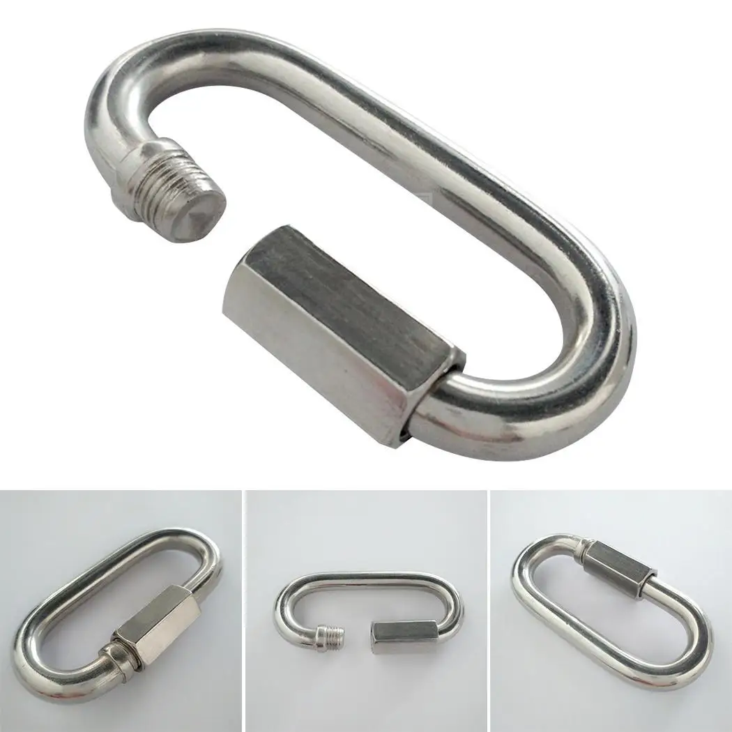 Карабин из нержавеющей стали винтовой замок для скалолазания 0 6 см/0 24 дюйма