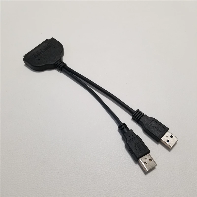 Двойной USB 3 0 для SATA 22Pin 17 + 5Pin удлинитель питания кабель передачи данных 20 см
