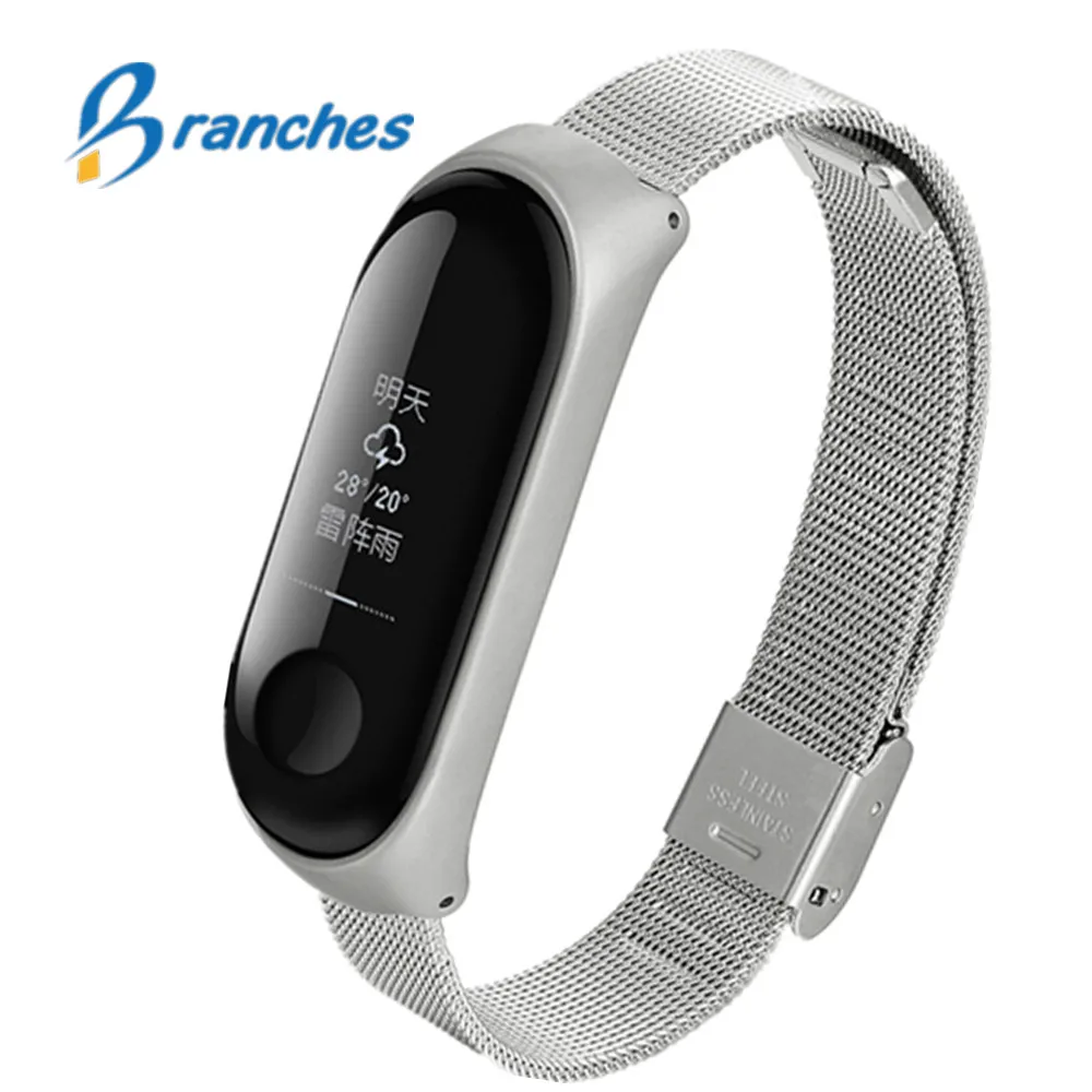 

mi band 3 strap for Xiaomi mi band 3 bracelet Metal wrist strap Screwless xiomi mi MiBand 3 strap fitness Bracelet Wristbands