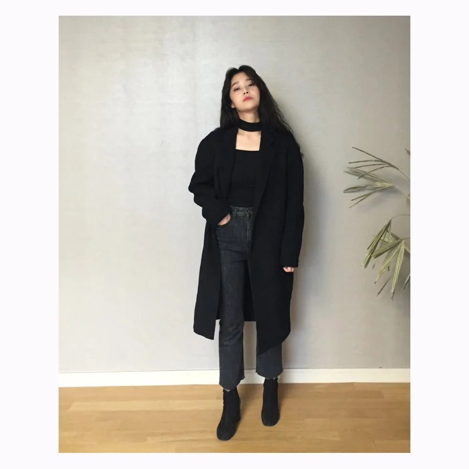 Шикарный Ulzzang корейский стиль колье футболка женская с длинным рукавом Топ офис
