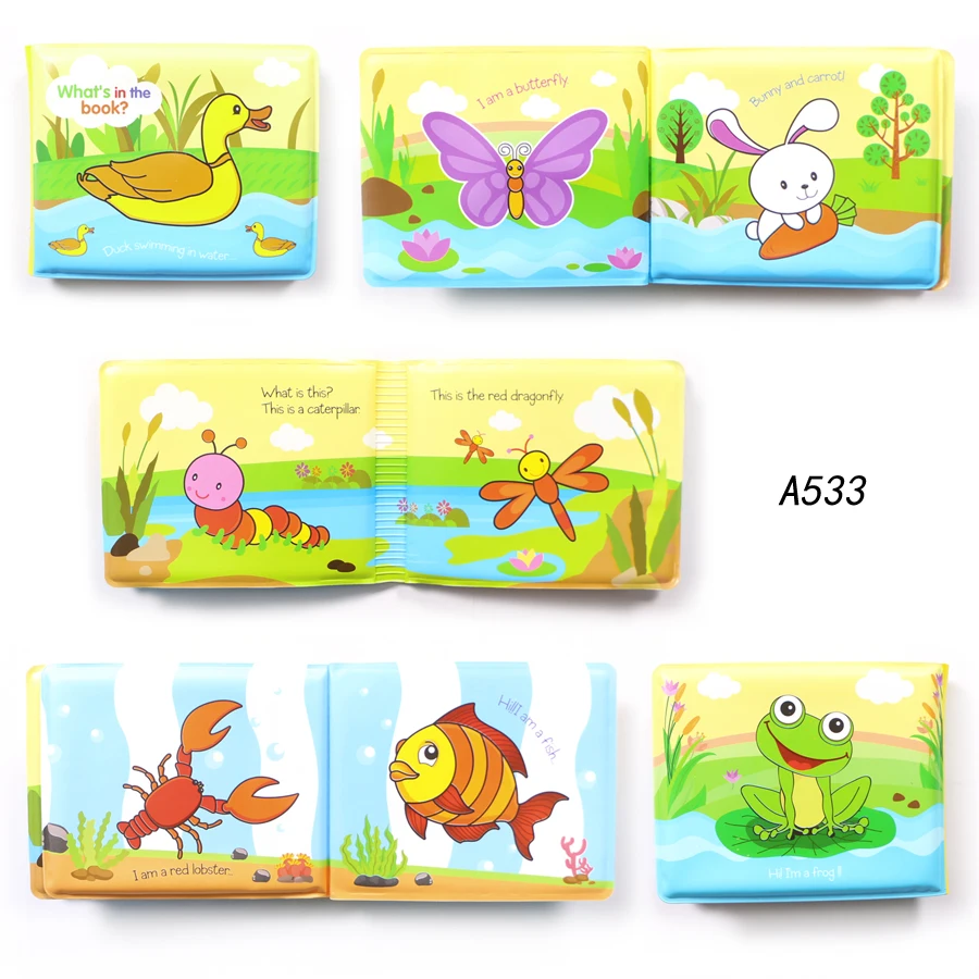 Новые игрушки для купания мягкая игрушка брызгалка книга ванной с BB свистком