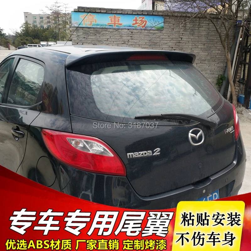 Для Mazda 2 Mazda2 хэтчбек Спойлер ABS пластик Неокрашенный задний спойлер крыло Крышка