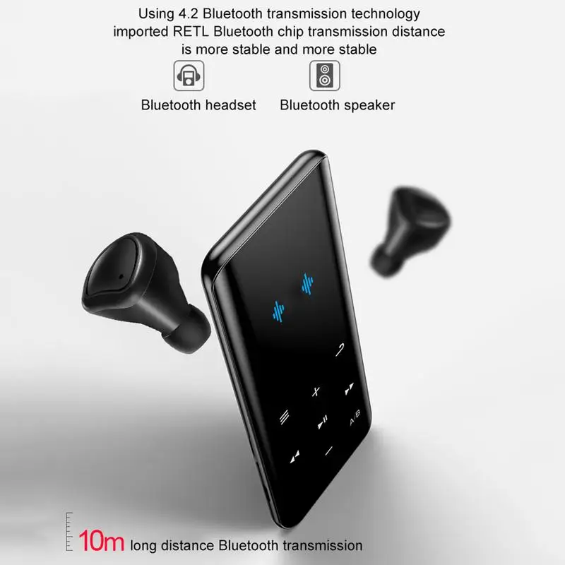 Модные Портативный Bluetooth MP4 плеер Сенсорный экран FM радио видео плеер TF карты Регистраторы ручка ролика Mp3 Mp4 плеер 16 ГБ 8 ГБ
