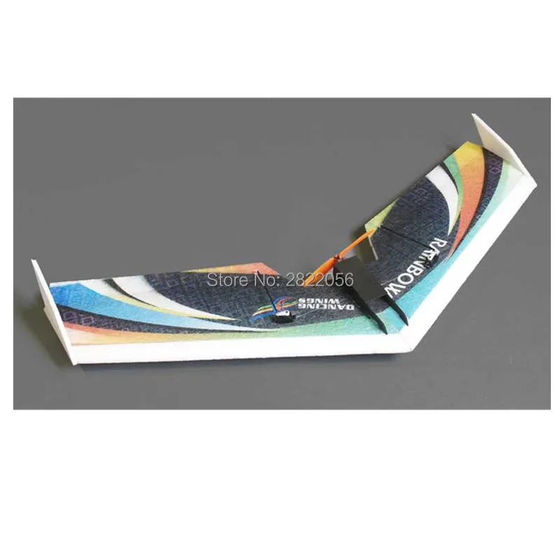 

Free shipping RC Plane EPP Airplane Model DW HOBBY Rainbow Fly Wing 800mm Wingspan Tail push version RC Airplane Kit