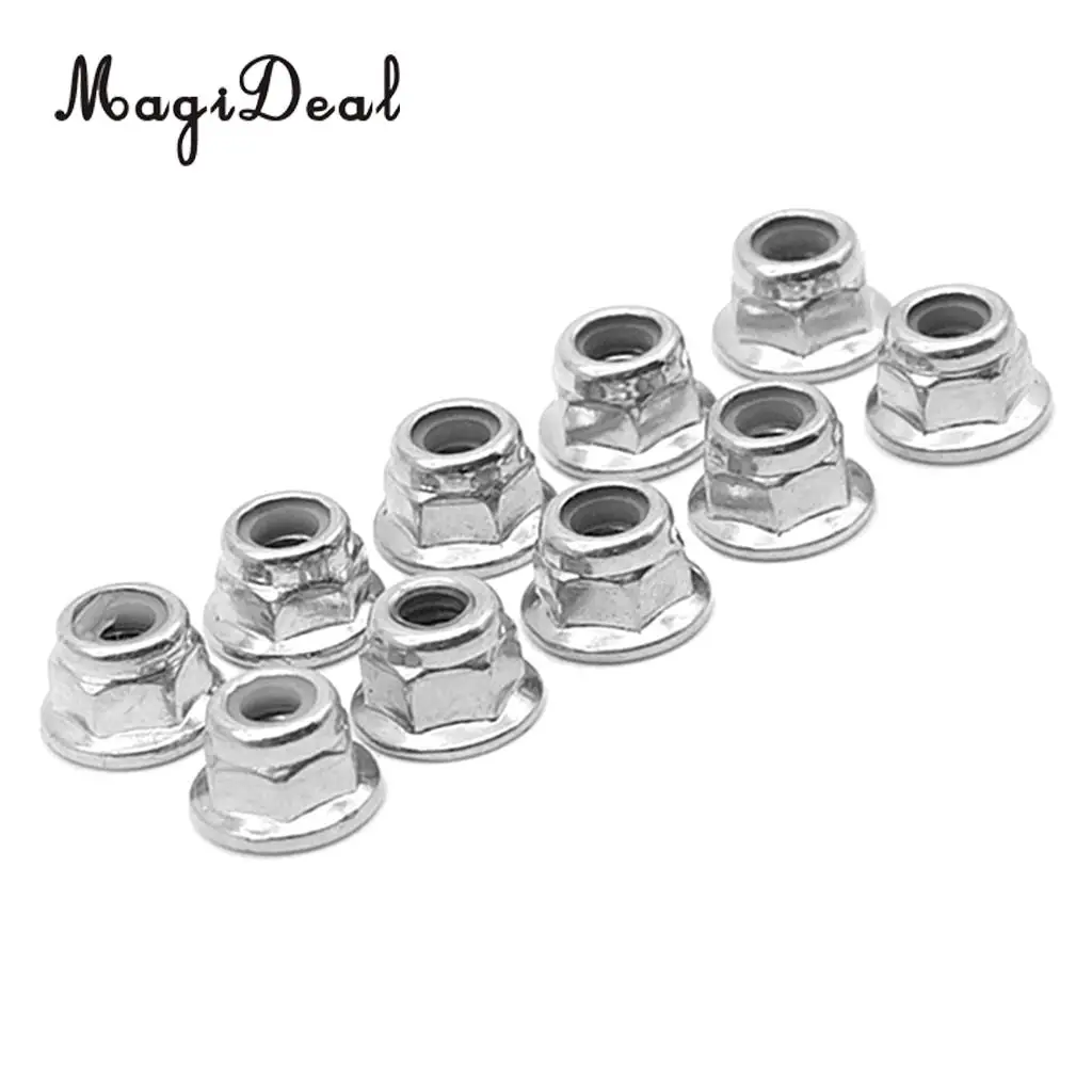 8 шт. серебристая алюминиевая гайка с замком M4 подходит для WLtoys 12428 12423 RC