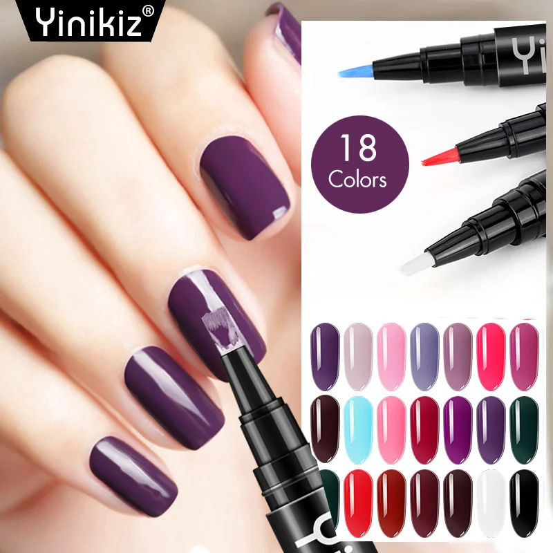 Yinikiz 13 шт. длительный Светодиодный УФ лампа лак Лаки 3 в 1 гель для ногтей One Step