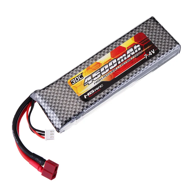 HG 7 4 V 4500mAh 30C 2S Lipo батарея T вилка для P402 P407 P601 P801 P802 1/10 1/12 Rc автозапчасти QDBZ1001 |
