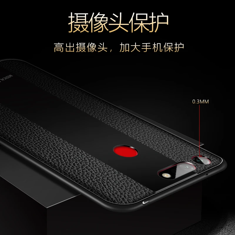 Чехол для Huawei Honor V20 Роскошный чехол из искусственной кожи с задней крышкой