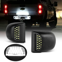 2pcs led license plate light car number lamp assembly replacement for chevy silverado suburban tahoe gmc sierra 6000k white led