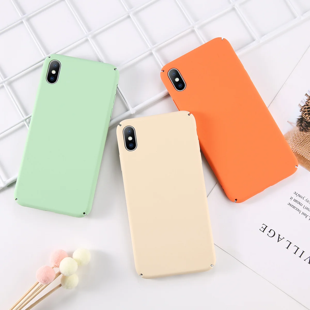 Телефон чехол для iPhone 7 6 6s 8 X плюс XR XS Max простой сплошной цвет Ультратонкий Мягкий