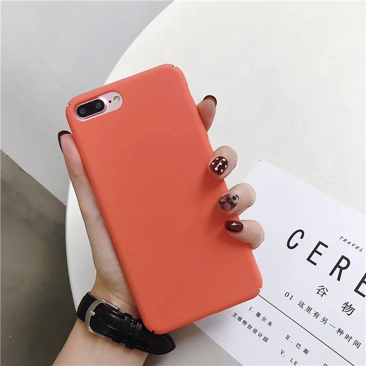 Ретро сплошной цвет простой корейский чехол для телефона iPhone 7 Puls 6 6S 8 X Xs Чехлы MAX XR