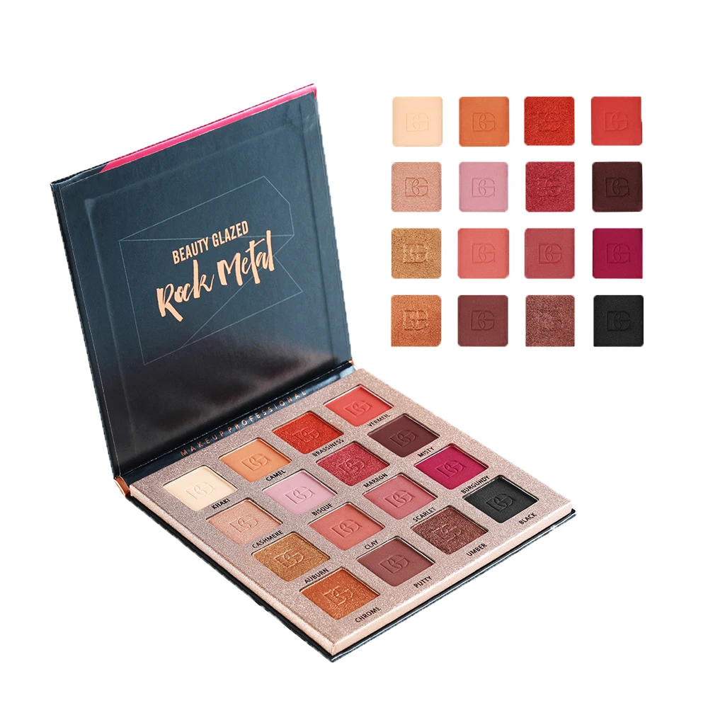 Beauty Glazed матовое стекло с перламутровым эффектом 16 цветов палитра теней для век