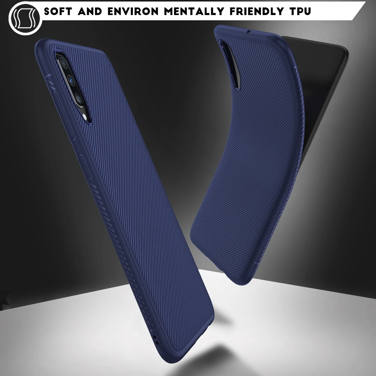 Чехол для Samsung Galaxy A70 A50 силиконовый мягкий чехол из углеродного волокна и ТПУ A40 A30