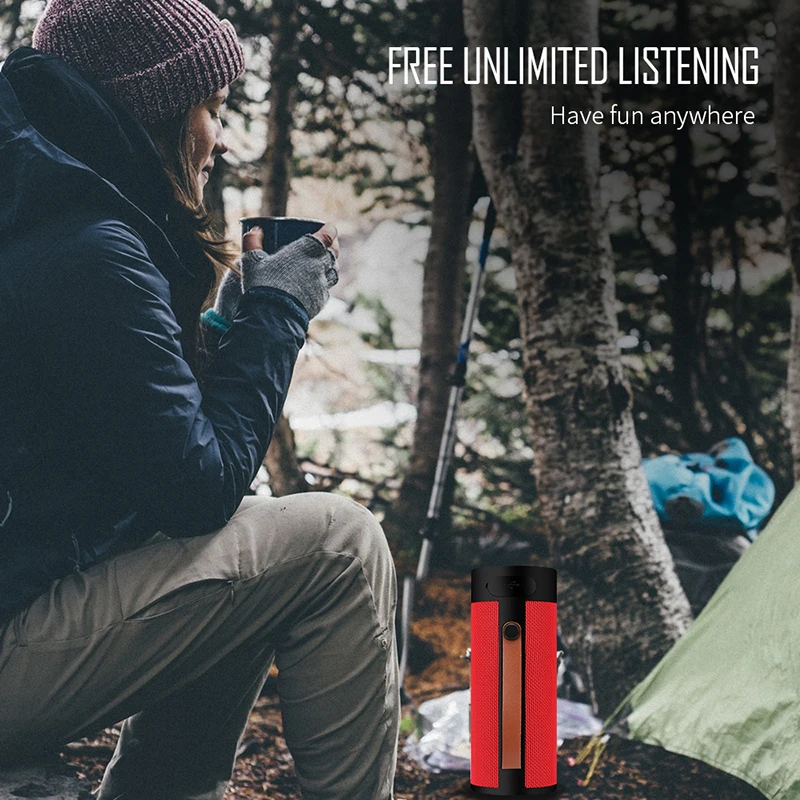 For T4 outdoor sports bluetooth speaker wireless audio column portable AUX TF card player hands-free with microphone subwoofer |