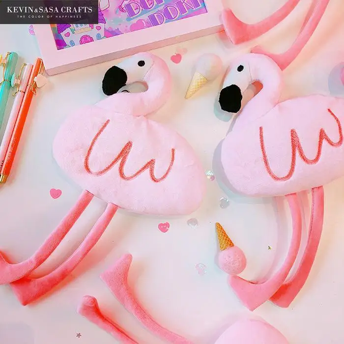 Flamingo Pencil Case Quality Pink School Supplies Bts Stationery Gift Pencilcase Cute Box Bag | Канцтовары для офиса и дома